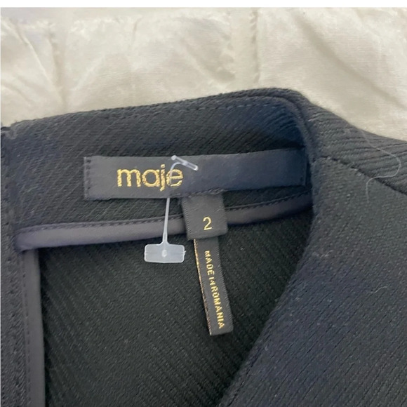 Maje black Ruliet suspender mini dress - Picture 8 of 13